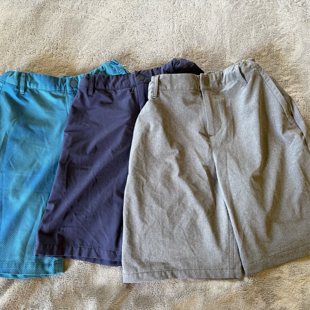 3 Pairs of all in motion Boys Shorts in Blue, Navy, & Gray - Size 14